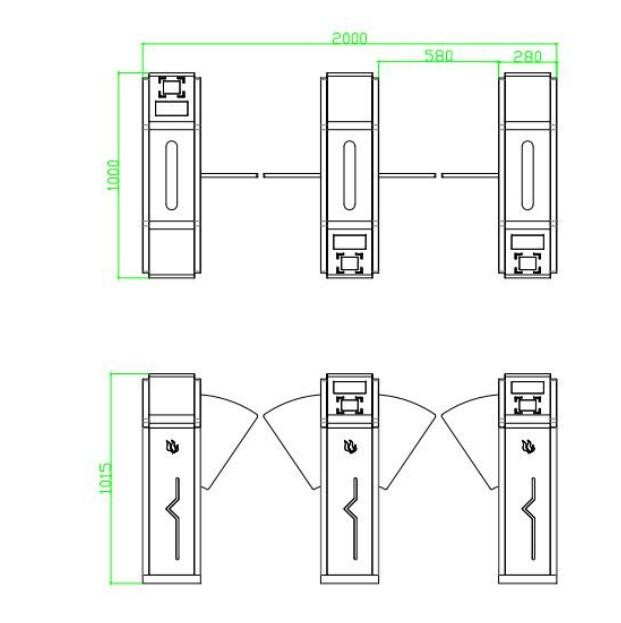 Cinema Wing Turnstile 2Way