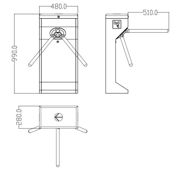 Cinema Tripod Turnstile